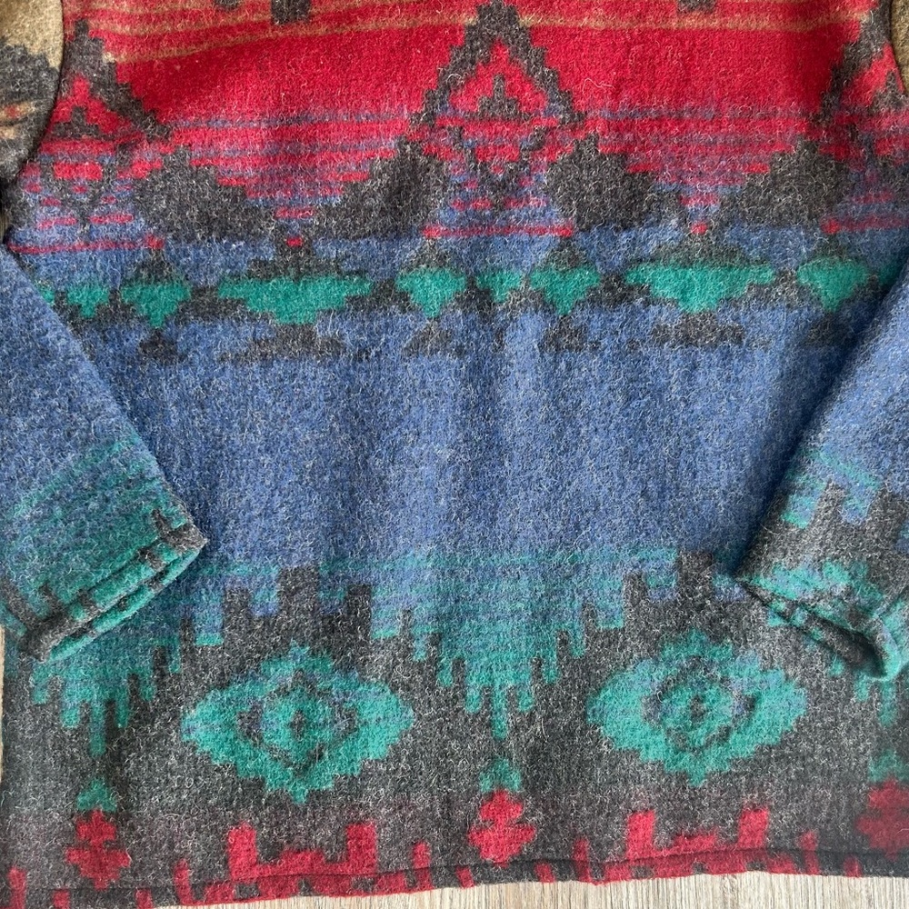 Vintage Woolrich Aztec Print Hooded Poncho - Picture 6 of 16